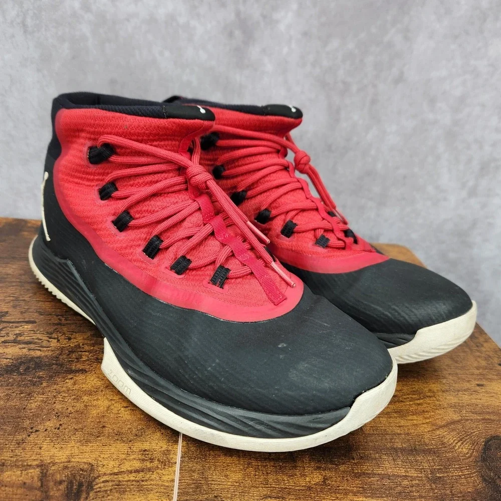 Jordan Ultra Fly‎ 2 Basketball Shoes Mens 14 Black Red Sneakers 897998-001